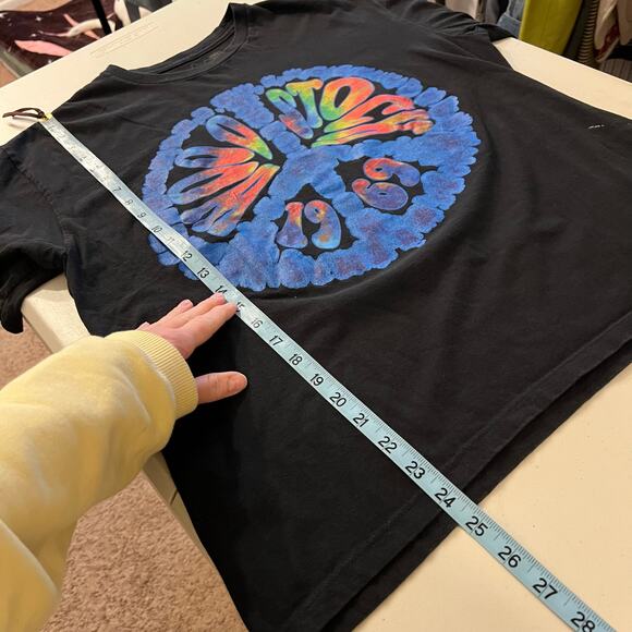 Woodstock 2009 Black Cotton Peace Tie Dye Graphic Tee Size Large Unisex - Picture 8 of 9